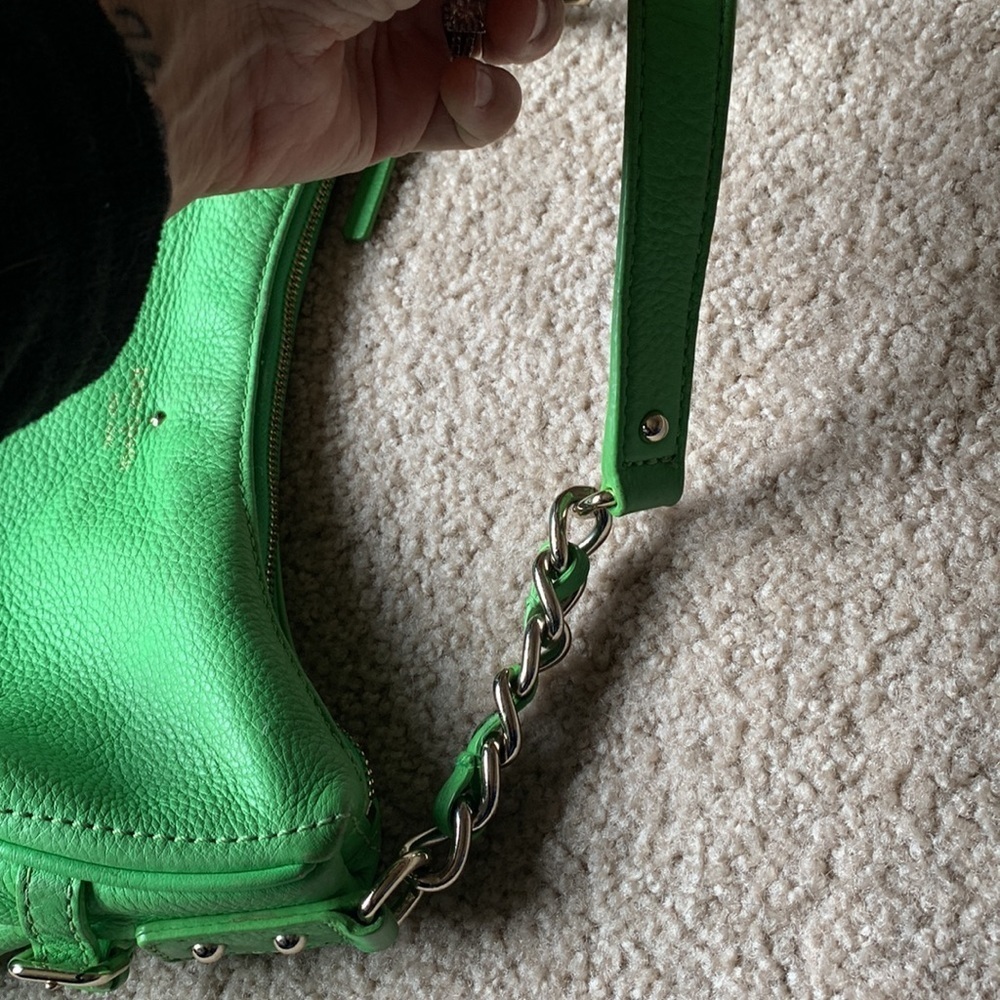 Kate Spade Cobble Hill Finley Hobo Pebbled Leather Shoulder Bag Shamrock Green - Picture 12 of 16